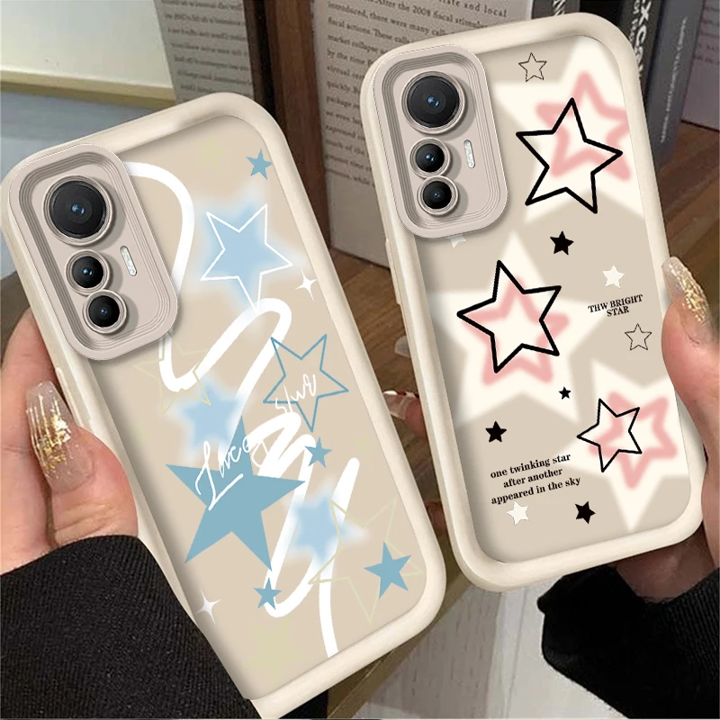 Чехол для телефона с пятиконечной звездой Xiaomi POCO X6 X5 X4 GT F3 F4 F5 M6 Pro X3 NFC Mi 13T 12T 11T 13 12 11