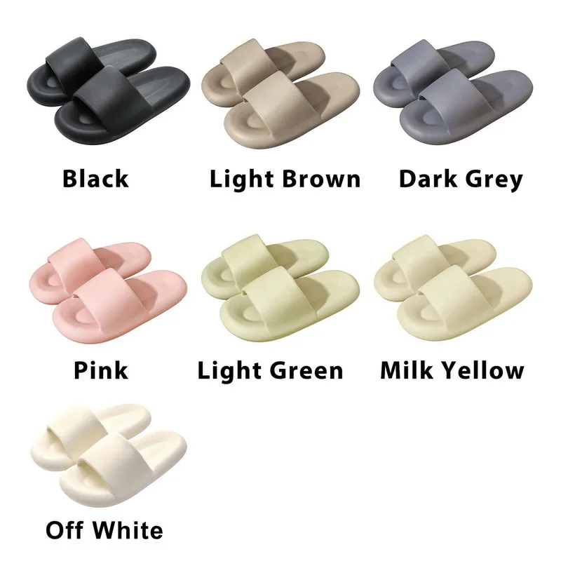 Thick Slippers For Women Summer Female Soft Footwear Lovely Indoor Non Slip Bathroom Slides Couple Platform Shoes