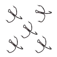 10pcslot 2 4 6 8 10 12 high carbon steel fishing hook treble overturned hooks fishing tackle round bend treble for bass