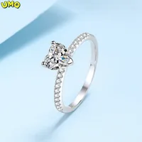 1 Carat Princess Cut Diamond Engagement Ring with Side Stones Vvs d Colorless Solitaire Diamond Promise Bridal Ring for Women
