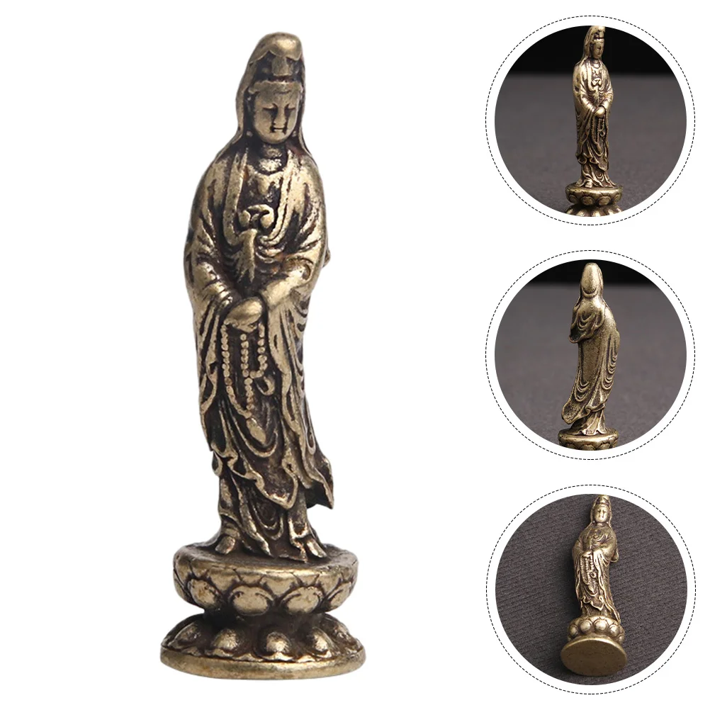 

Figurine Statue Sculpture Decor Guanyin Goddess Kwan Guan Decoration Chinese Quan Prosperity Wealth Adornment Religious Female
