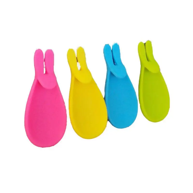 

2/4/6PCS Pot Decoration Tea Clips Holder Silicone Cute Rabbit Shape Hanging Tea Tools Reusable Gift Tea Bag Holder Random Color
