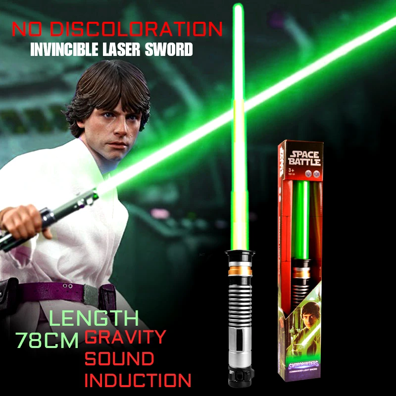

Star Lightsaber Wars Laser Sword Outdoor Retractable Sword Glowing Toy Boy Birthday Gift Halloween Props Toys For Children