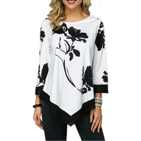 spring large size women t shirt casual o neck floral print tee fashion tops graphic shirts ropa mujer camisetas femme t shirts