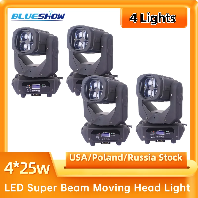 4 шт./партия сценический прожектор Lyre 4x25 Вт 100