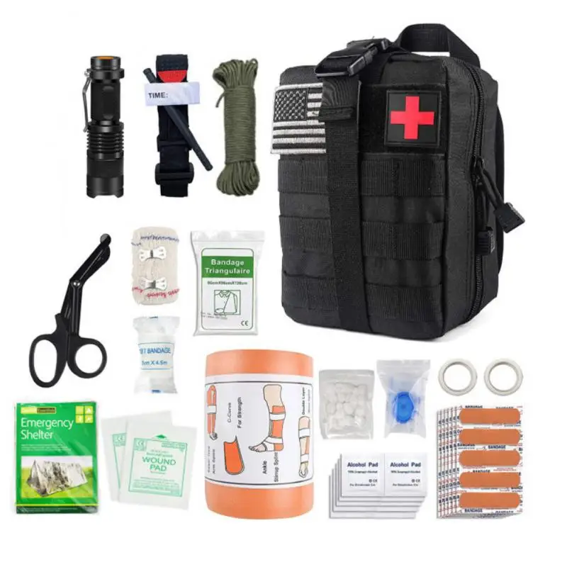

5/10Set Emergency Survival First Aid Kit Military Tactical Pouch EMT Bag Camping Gear Tactical Molle Pouch Survival Tool