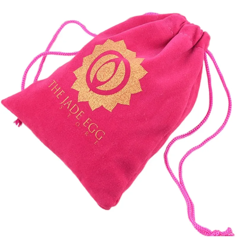 

Pink Velvet Jewelry Gift Bags 5x7cm 7x9cm 9x12cm pack of 50 Custom Logo Eyelashes Sack Makeup Fushcia Drawstring Pouches