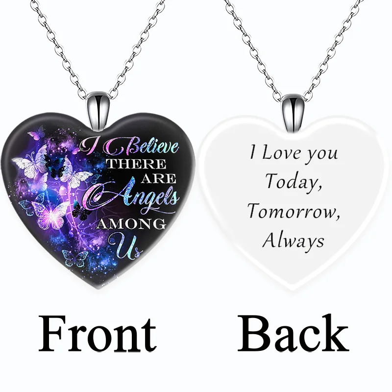 

Fashion jewelry for men and women love crystal pendant necklace butterfly necklace