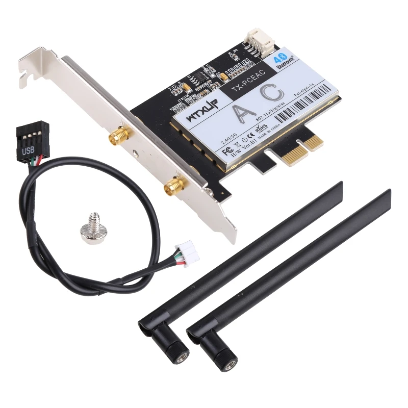 

PCI для EXPRESS 7260AC 2,4G/Φ двухдиапазонный 7260HMW 867Mbps беспроводной PCI-E Wi-Fi Карта BT 4,0 5G Настольный Wi-Fi WLAN Ca