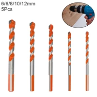 5pcs 6681012mm glass drill bit twist spade drill triangle bits cement hole opener for ceramic tile concrete glass marbles