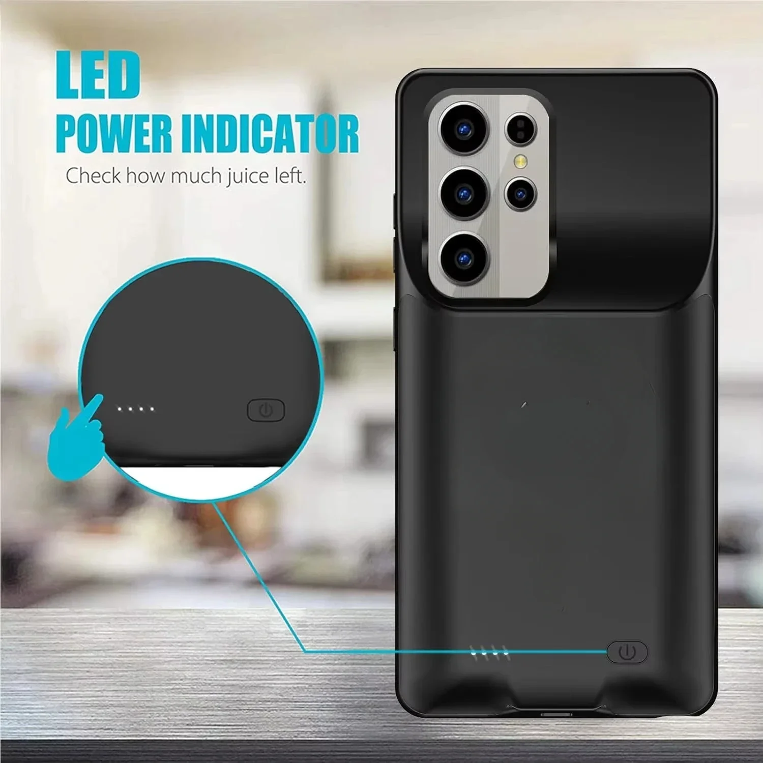 Фото Power Bank 10000 мАч для Samsung Galaxy A15 A16 A55 A54 A35 A34 S25 S24 Plus S23 S22 Ultra A36 A56 Чехол с аккумулятором Powerbank №2