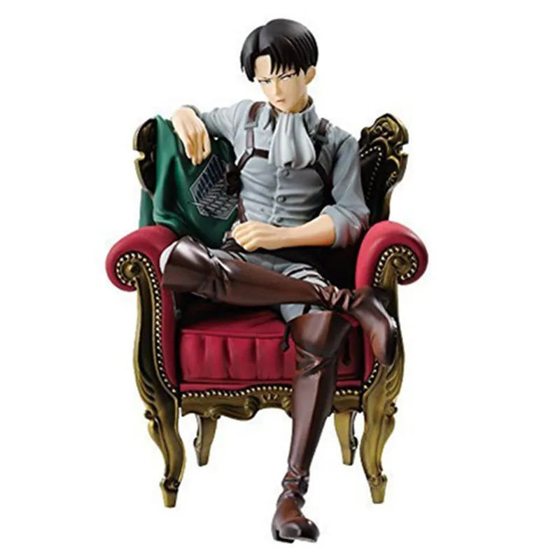 

15cm Attack on Titan Levi Rivaille Rival Ackerman sofa action figure toys collection doll Christmas gift with box
