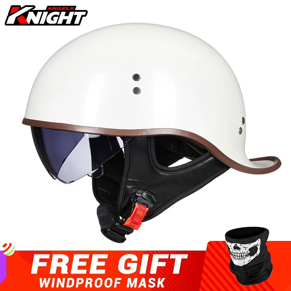 

GXT Motorcycle Helmet Casco Moto Retro Half Helmet Capacete De Moto Motorbike Portable Four Seasons Racing Helmet Swallowtail