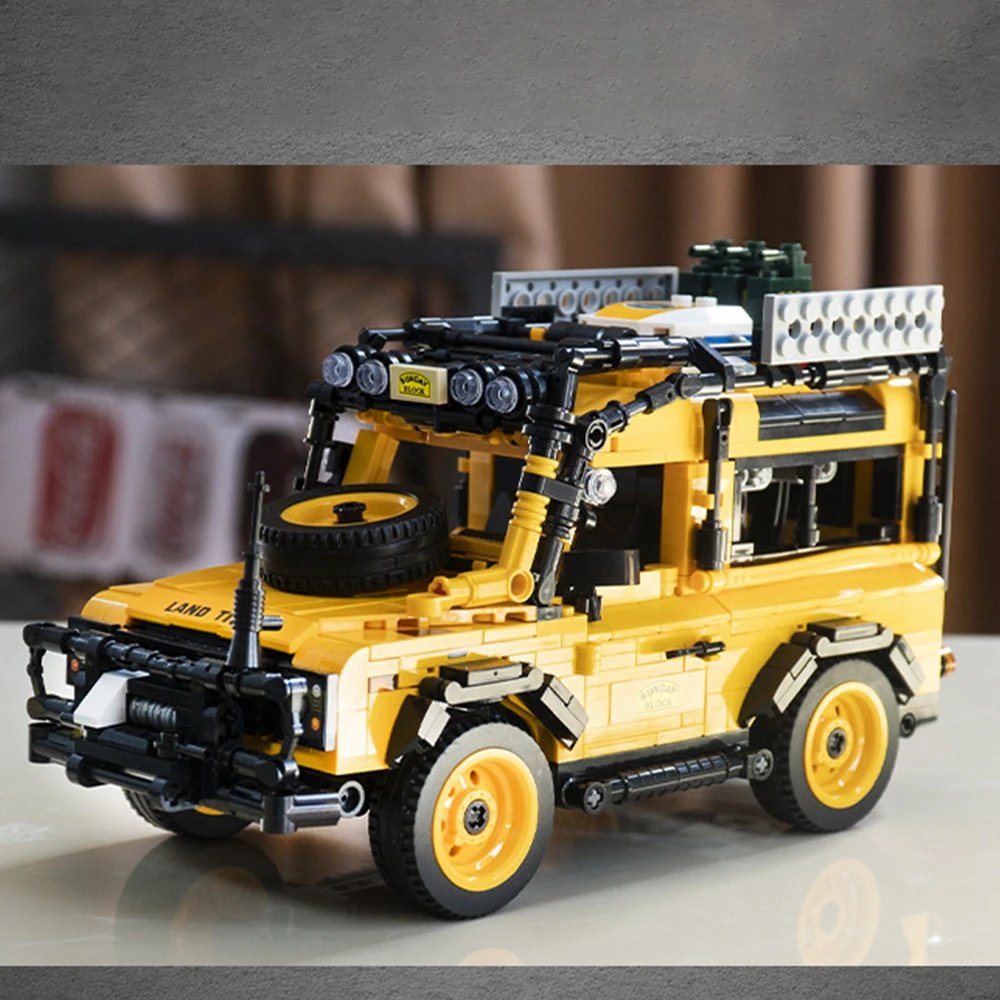 

Креативный эксперт высокотехнологичный посадочный автомобиль Rover defender 90 откидной автомобиль 1053 шт. SUV RSR Moc модульный конструктор