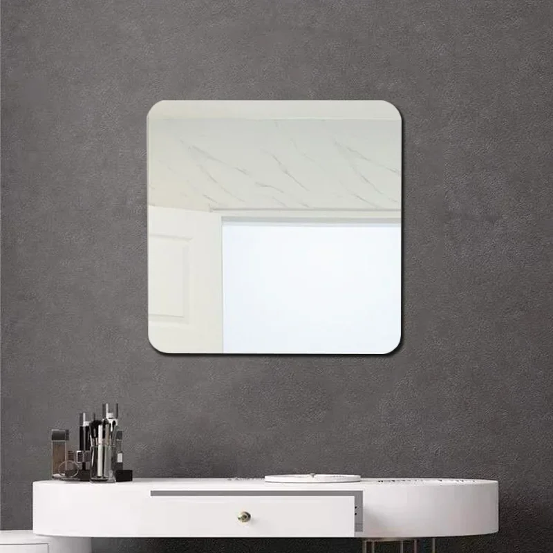 1 шт., акриловая зеркальная наклейка на стену, сделай сам, квадратная зеркальная наклейка, гибкие зеркальные наклейки, декор стен, украшение для дома, гостиной, спальни