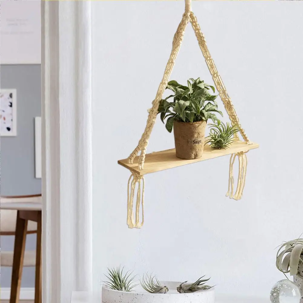 

Woven Tapestry Creative with Tassel Floating Shelves Hand Woven Tapestry Wall Hanging Shelf Holiday Gift