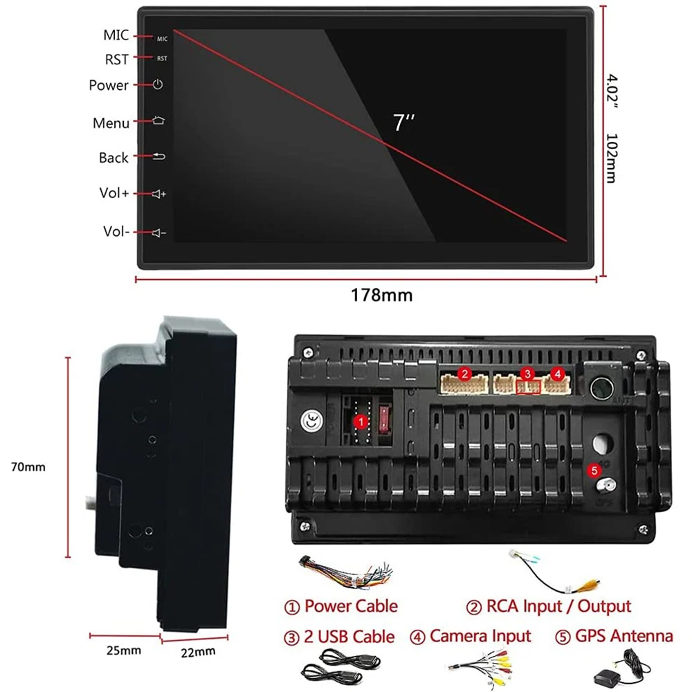 Автомагнитола 2 din мультимедийный плеер на Android Авторадио gps-навигатор carplay Wi-Fi для