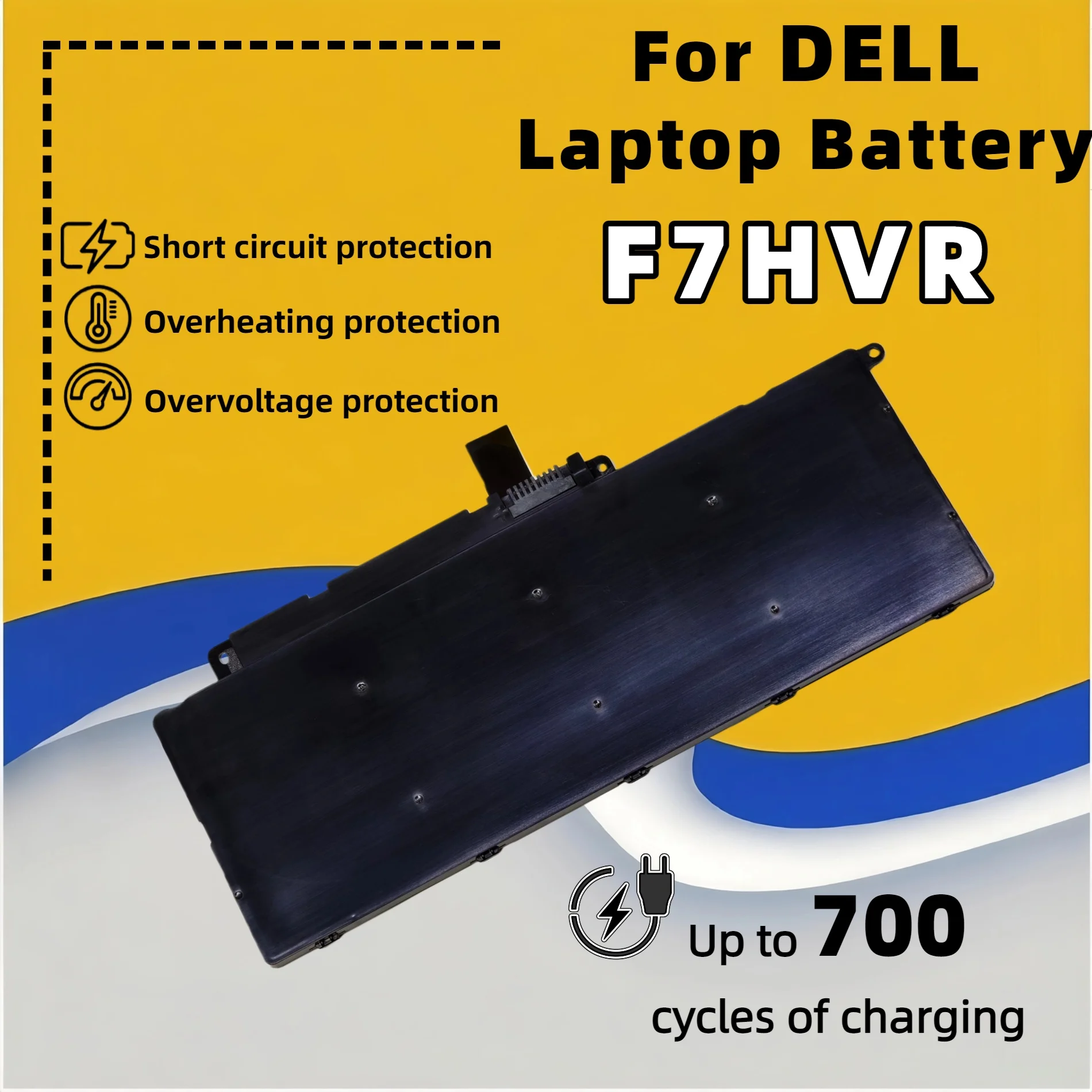 Фото Аккумулятор FRLESUI F7HVR для DELL Inspiron серий 15-7537, 15-7547, 15-7548, 15-7737, 17-7737, N7437, 15R, 5545, 15 5547, 17-7746 №4