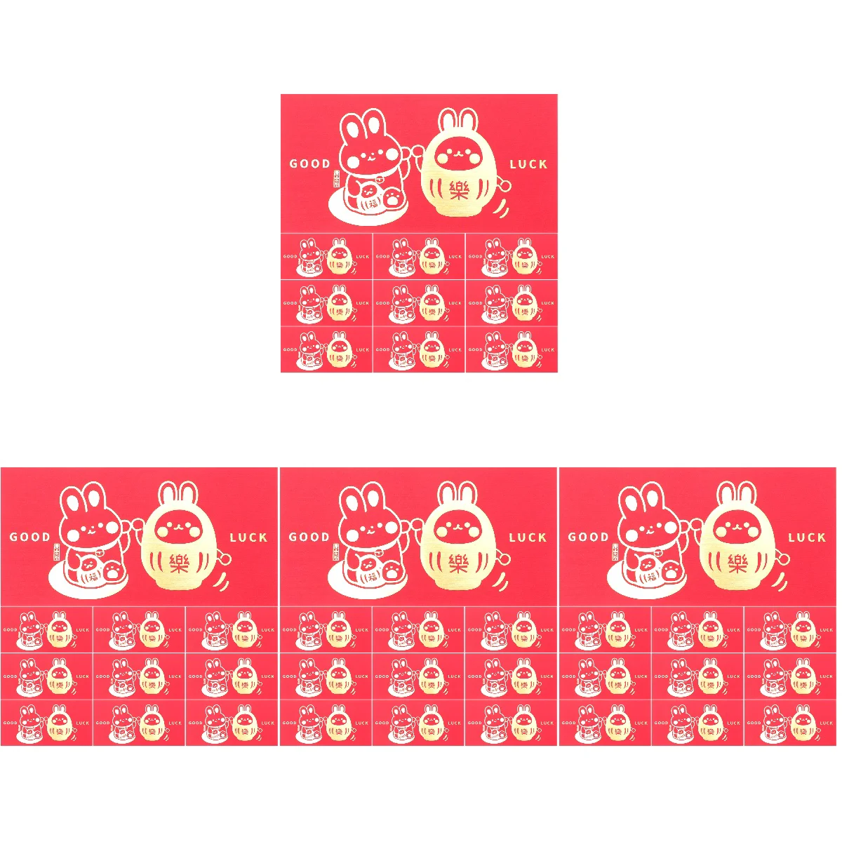 

48 New Year Rabbit Year Pouches Cartoon Rabbit Printing Red Envelopes