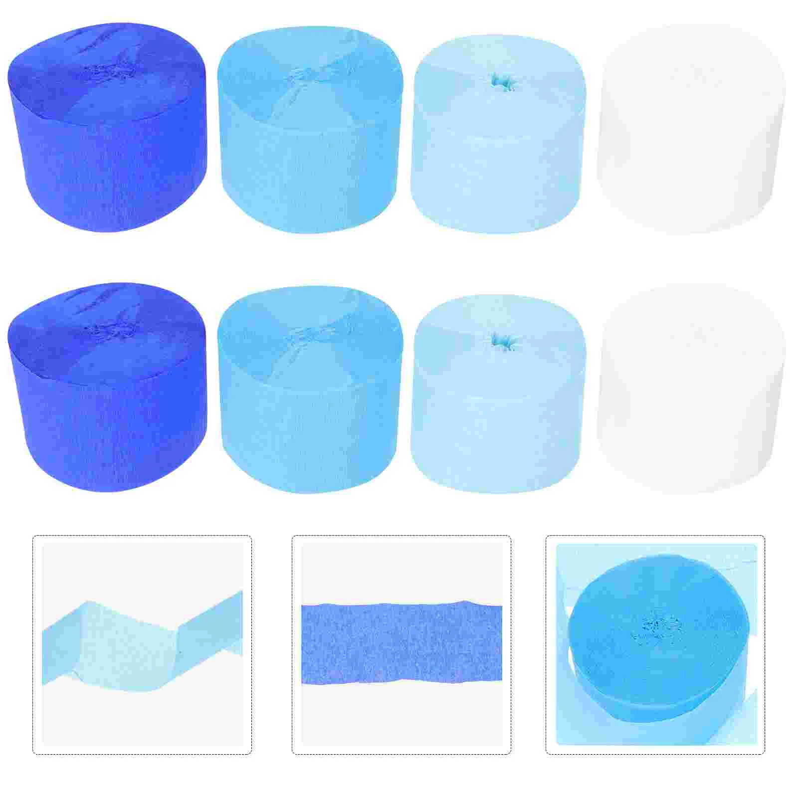 

8 шт. многофункциональных декоративных лент из крепированной бумаги для дня рождения