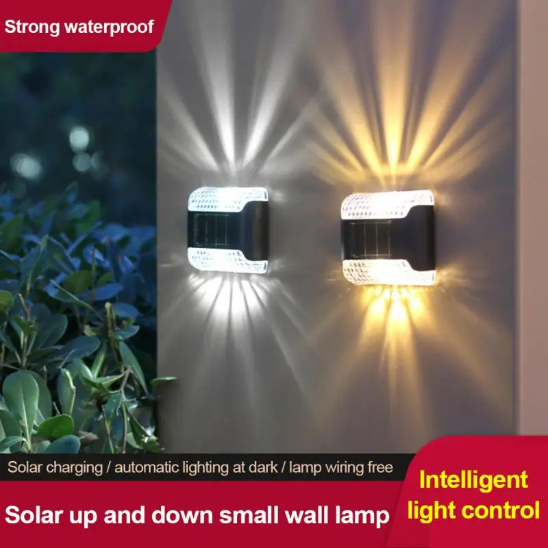 

LED Solar Lmap Outdoor Waterproof Up Down Luminous Garden Light Small Wall Lamps Stair Ladder Light Garden Villa LED Step Lights