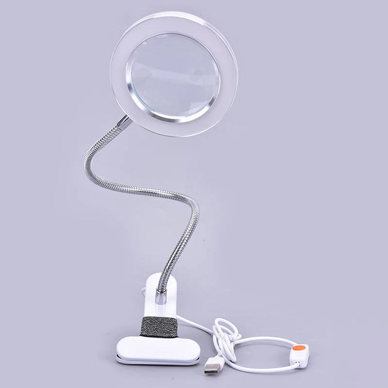 

1PC LED Beauty Embroidery Lamp USB Plug-in Small Desk Table Light Warm Light Eye Protection Loupe Magnifier Tattoo Nail Art