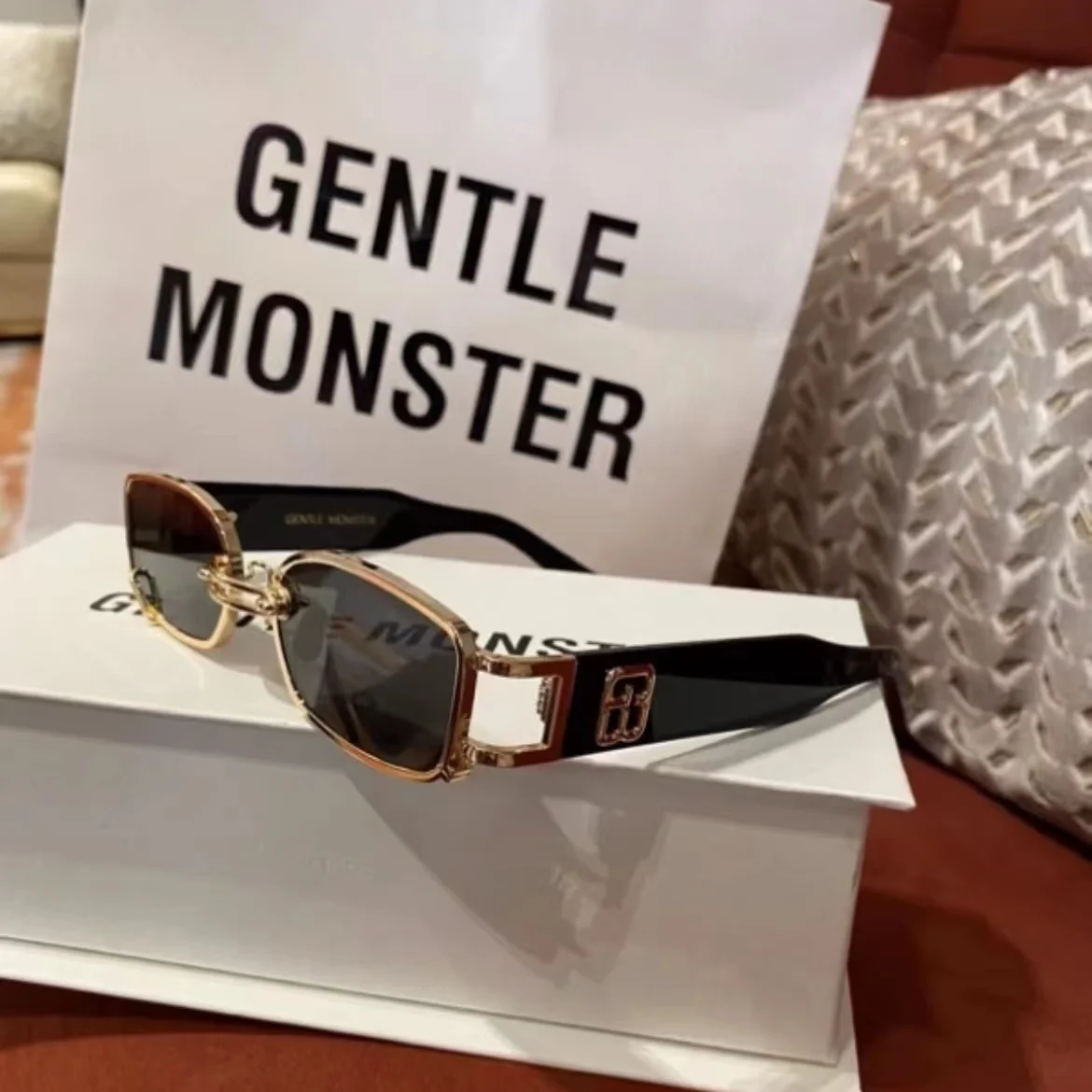 

GENTLE MONSTER Sunglasses Women 2021 For Men GW002 Luxury Designer Vintage Trending Products Acetate UV400 Brown GM Sun Glasses