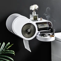 portable non porous toilet paper holder simple style bathroom shelf tissue box ashtray bathroom pendant set wc accessories
