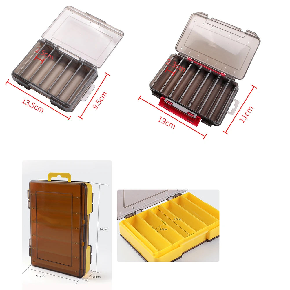 

1PC Bait Box Multi-function Large Capacity Fishing Tackle Box Portable Fishing Tackle Storage Accessory Double-layer Bait Boxs