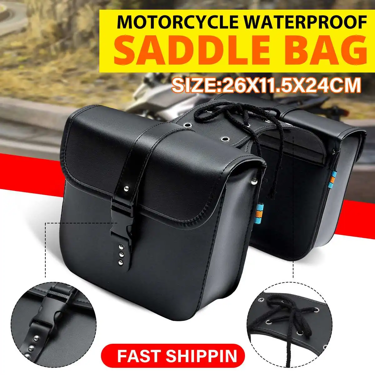 

Pair Universal Motorcycle Saddle Bags Side Storage Luggage Bag Fork Tool Pouch Racing Travel Bag For Honda For Yamaha For Suzuki
