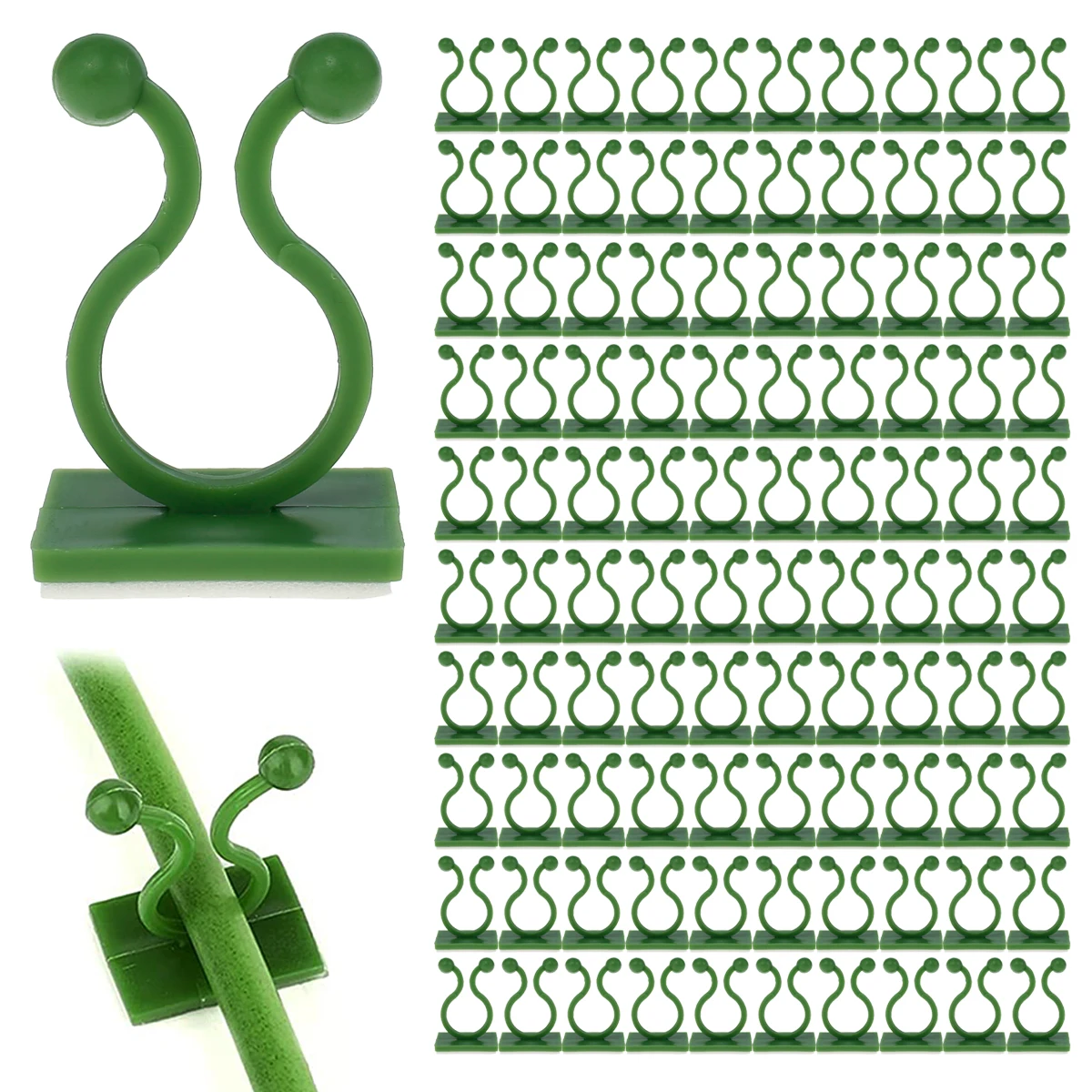 

100pcs Vines Holder Invisible Wall Rattan Clamp Clip Plant Climbing Wall Clip Wall Vines Fixture Wall Sticky Hook Holder
