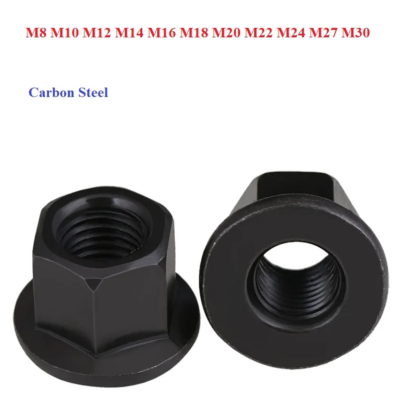 

Гайки с фланцевой прокладкой из углеродистой стали M8-M30 черные