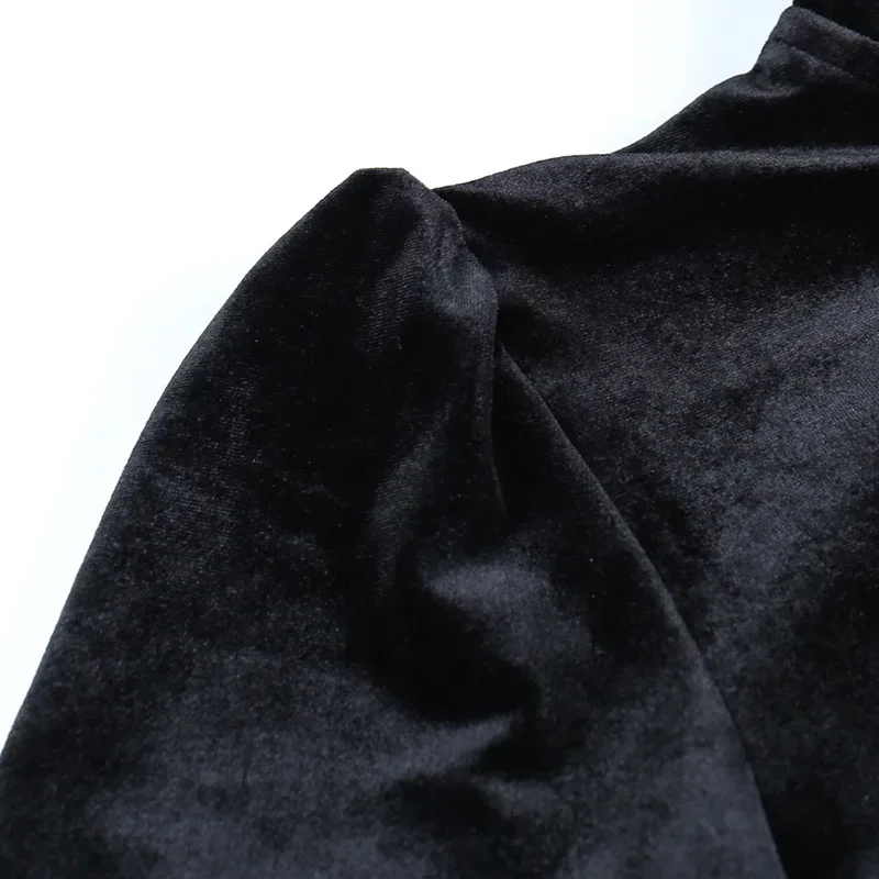 Викторианский косплей винтажная черная бархатная укороченная куртка женское