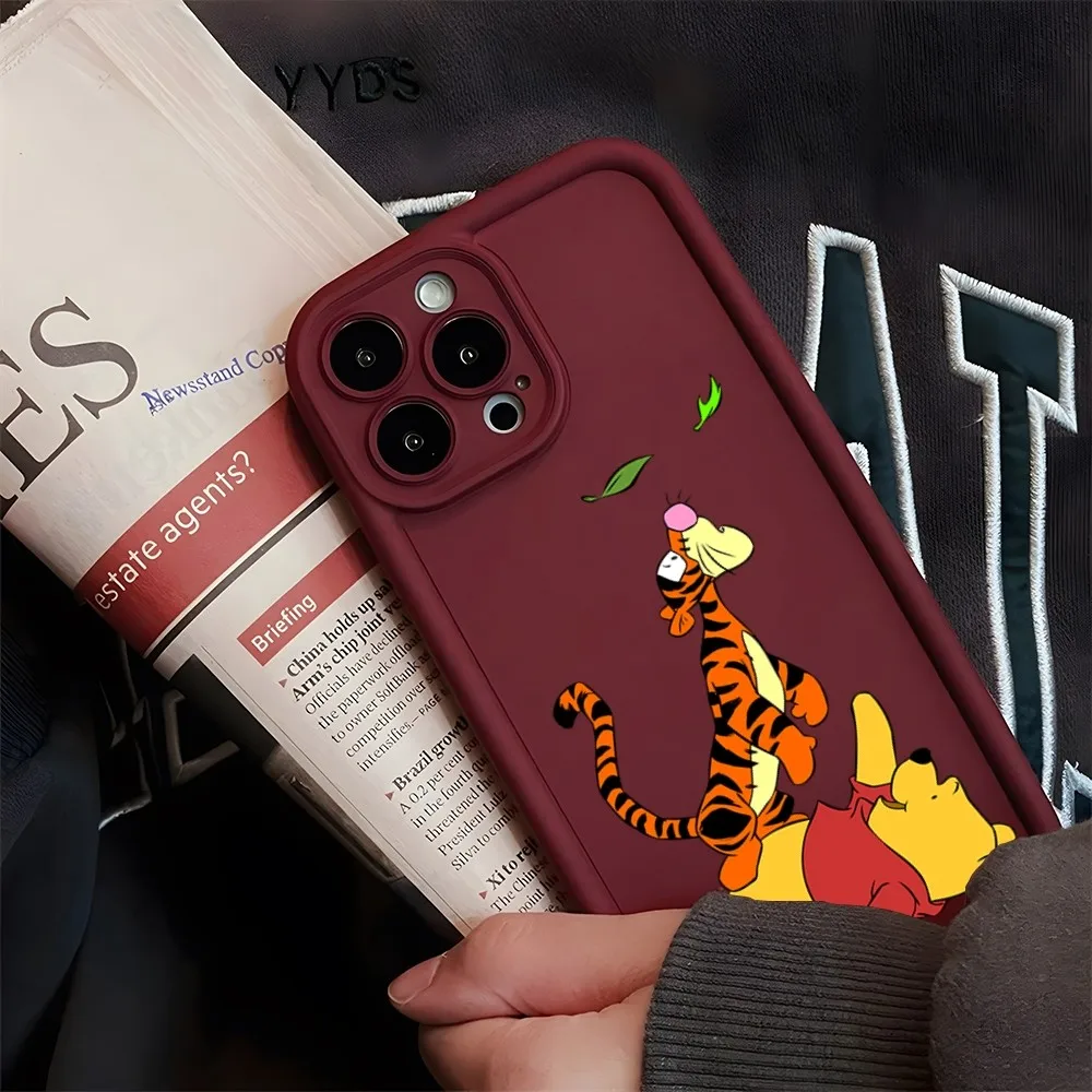 Симпатичный чехол для телефона с Винни-пухом IPhone 14 13 15 12 Mini 11 Pro Max X 7 8 Plus Защита