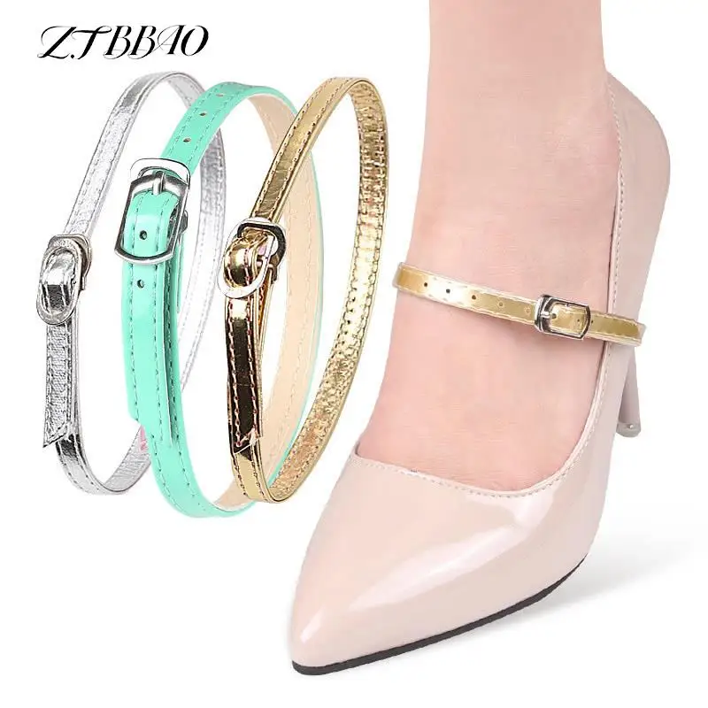 

2PCS Adjustable Non-slip Straps Anti-drop Heel Straps For High Heels Sandals Toe Laces High Elastic Shoelaces Shoe Decoration