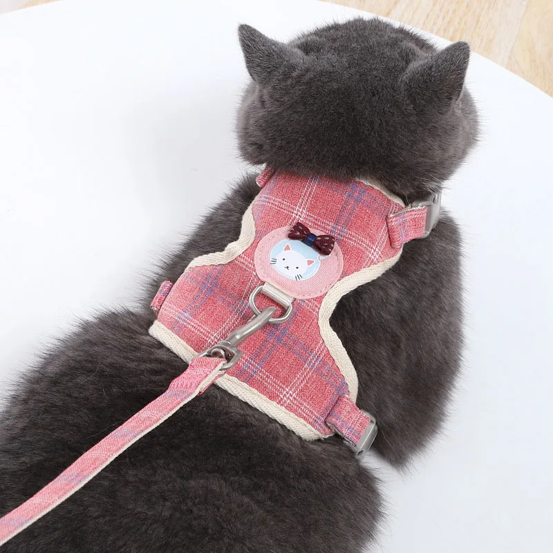 

Adjustable Cat Harness Dog Leash Reflective Vest Lead Outdoor Pet Traction Rope Cotton Kitten Ropes Belt Walking Pet Accessories