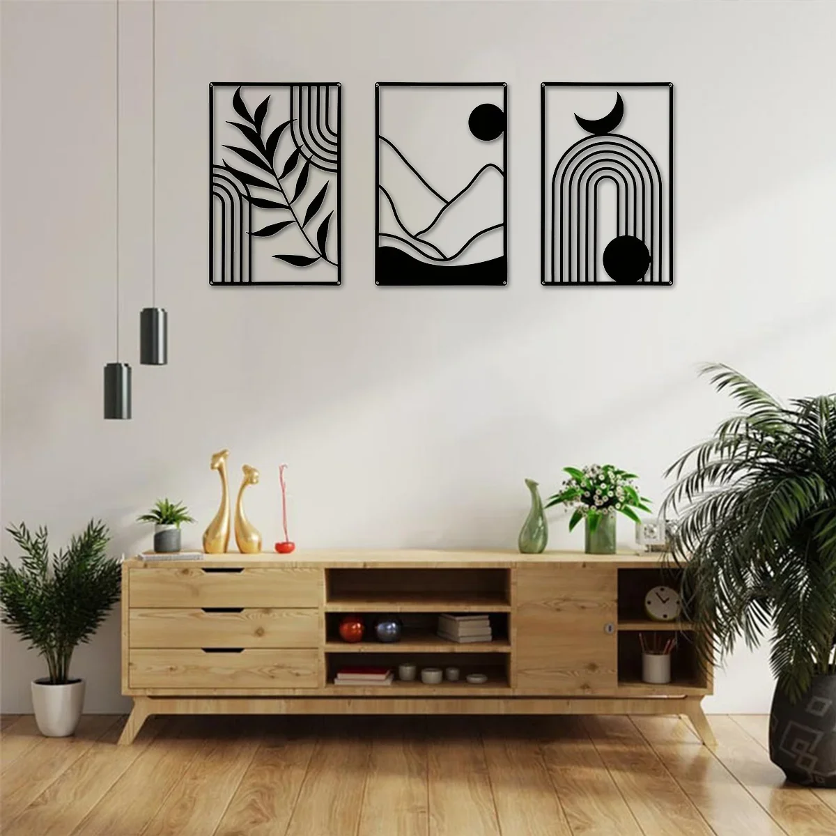 Акция черные металлические минималистичные геометрические художественные