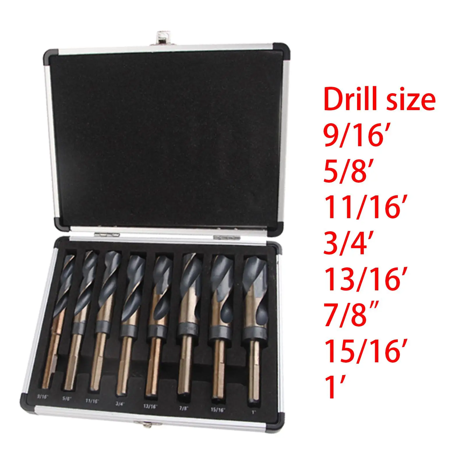 

8Pcs Drilling Tool High Hardness Twisted Design Straight Shank Drill Durable Twist drill aluminum Fiberglass Metal Iron