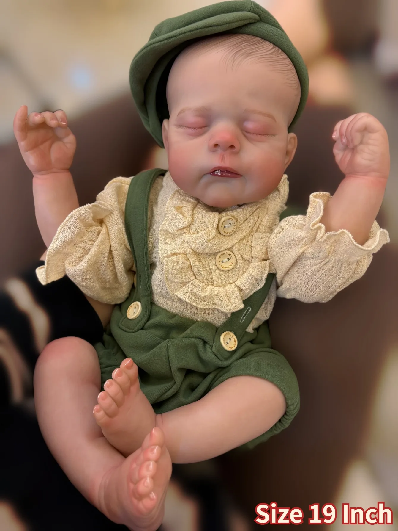 19-дюймовая 48 см кукла Eric Bebe Reborn ручной работы реалистичная для новорожденных