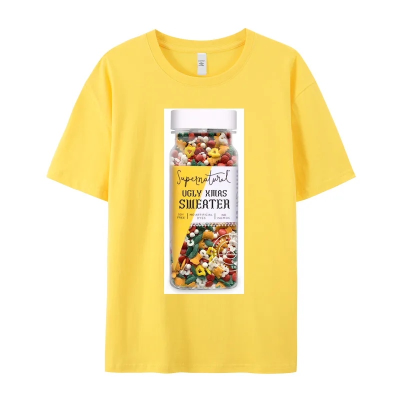Normal Ug y Xmas Sweater Ho O Neck T-shirts Christmas Tops Tees Short Sleeve Gift Idea Discount Cotton Fabric Graphic Tshirts