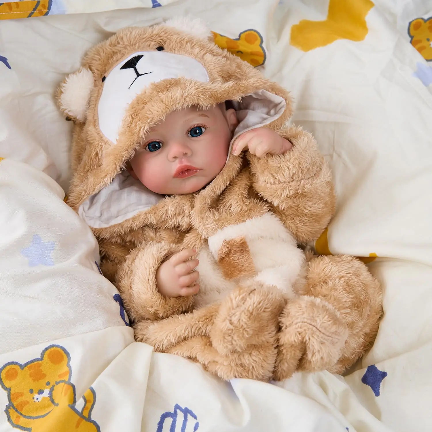 Интерактивная кукла 17 см реалистичные глаза открытый рот виниловый материал вид