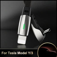 for tesla model 3 mobile phone charging cable car data cable apple android typec 1 05m usb fast charging cable 18w accessories