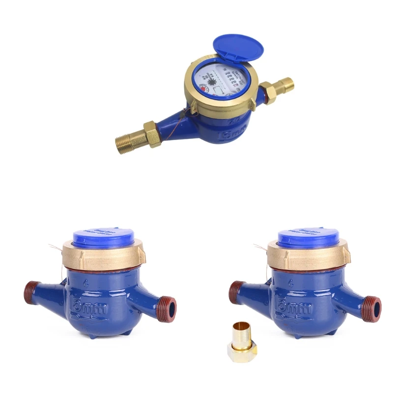 

DN15/20 Garden Home Metal Cold Water Meter Single Water Flow Wet Table Measuring Tool 20mm Flow Measure Tap