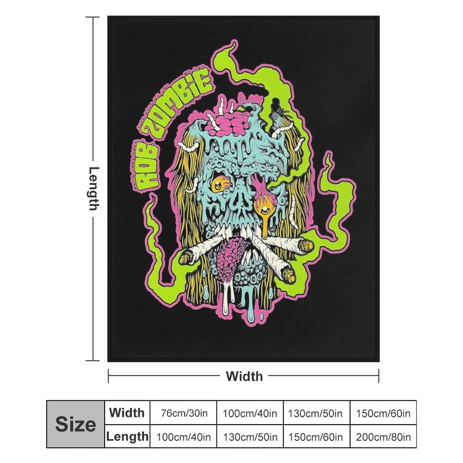 Rob Zombie – Дымчатое одеяло с травой роскошные утолщенные одеяла для пляжа Polar