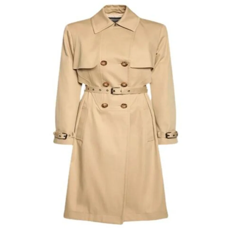 Spring trench coat women's long fake two-piece double-breasted clothes autumn new fashion British casacos de inverno feminino