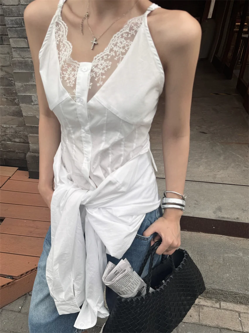 Рубашка Alien Kitty Женская кружевная Элегантная Модная приталенная блузка с длинным