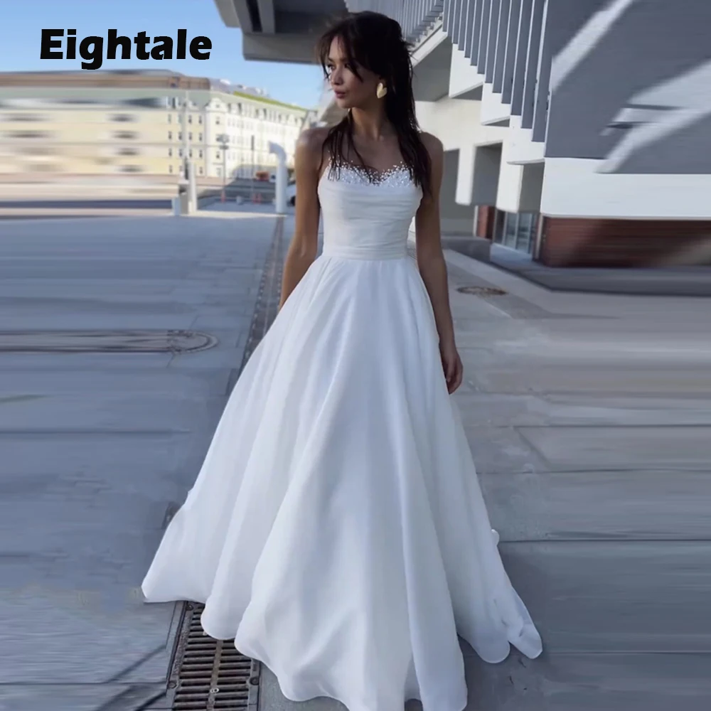 

Сказочное искусственное платье принцессы с круглым вырезом, ТРАПЕЦИЕВИДНОЕ свадебное платье по индивидуальному заказу в стиле бохо, цвет белой слоновой кости