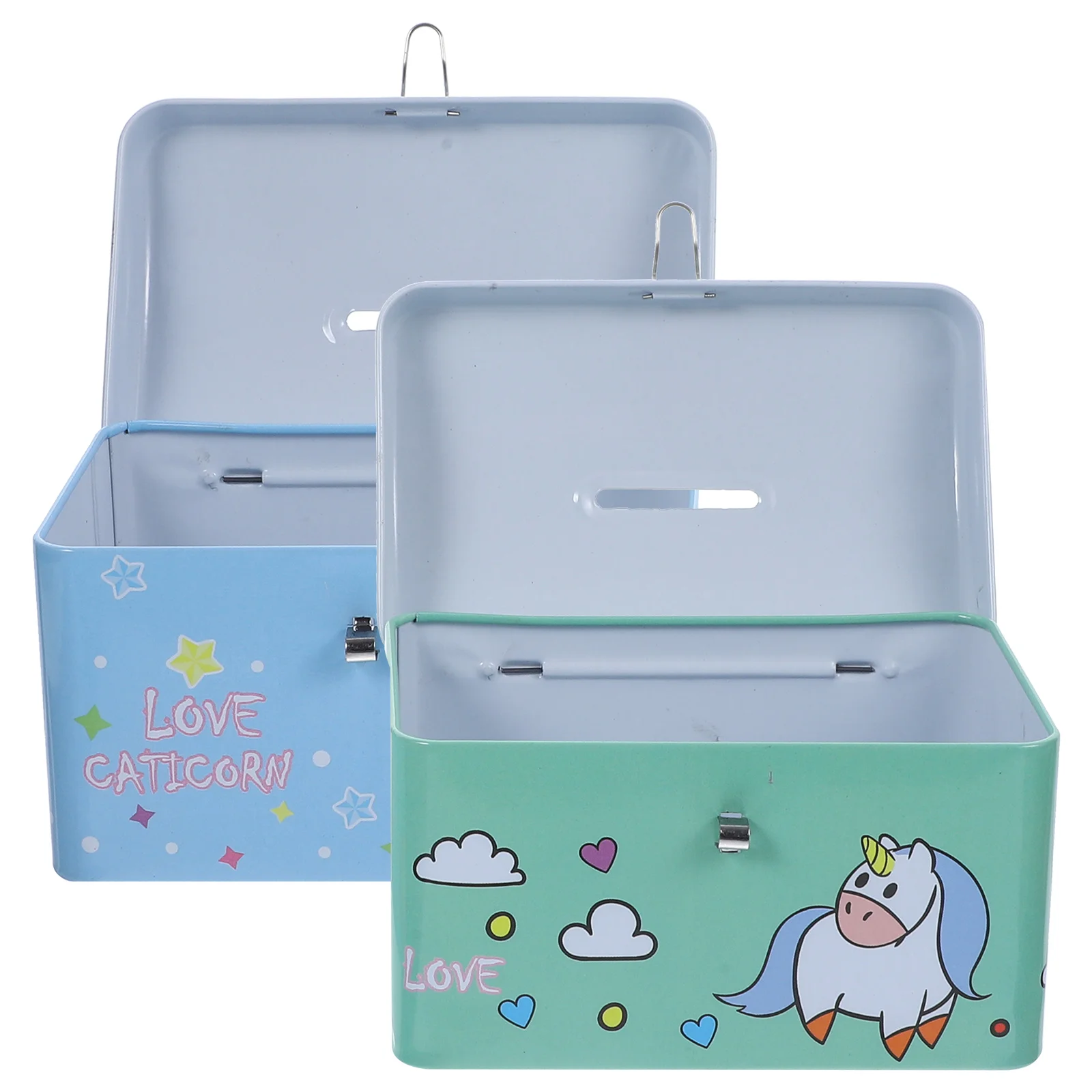 

Storage Box Cartoon Piggy Bank Lock Unique Unicorn Money Pot Adorable Saving Jar Lovely