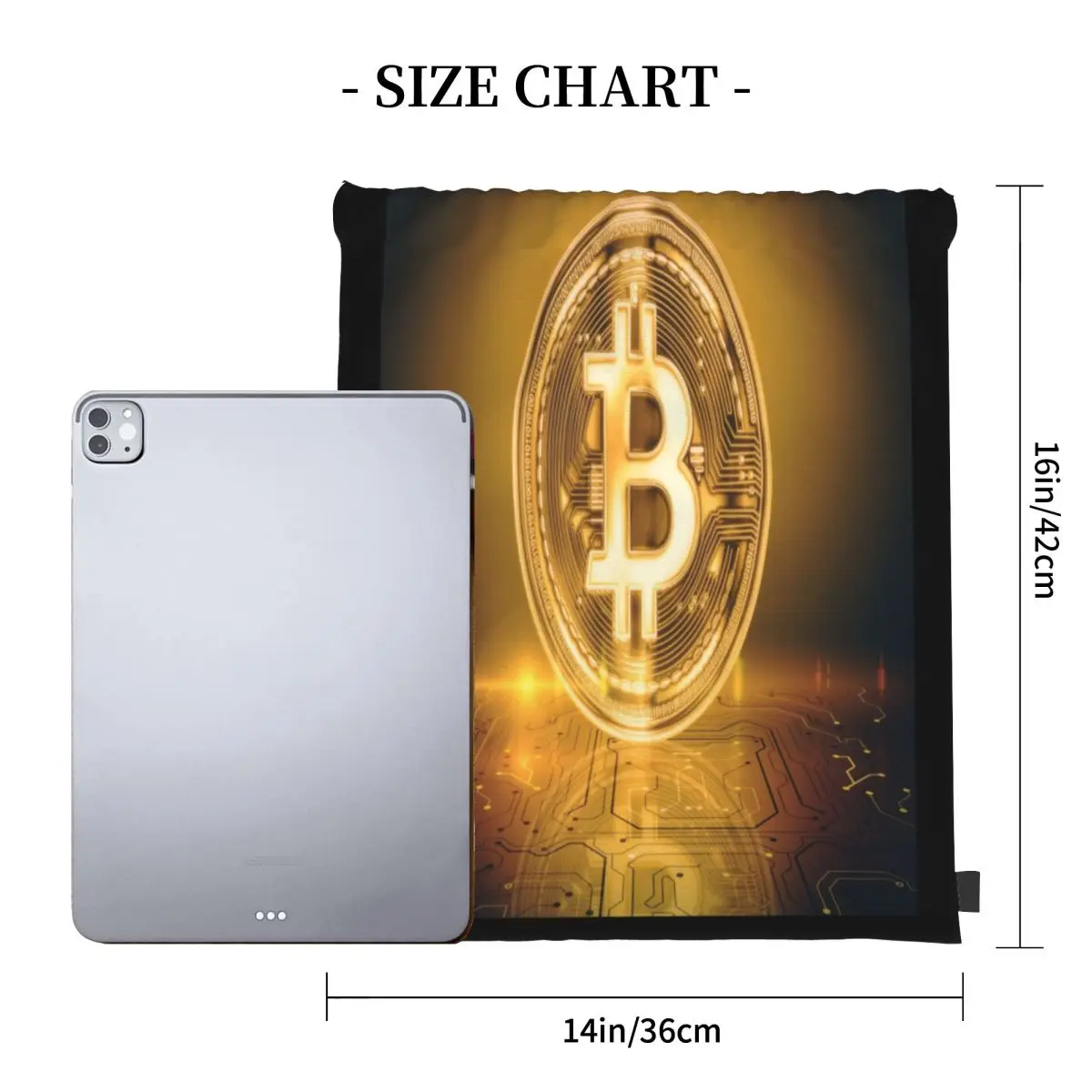 Рисунок 2 - Рюкзак унисекс на шнурке с логотипом биткоина