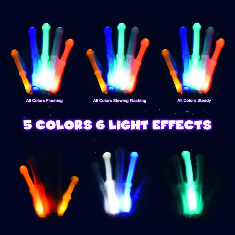 

LED Cycling Glove Outdoor Sports Warm And Cold -proof Gloves Gift Rainbow Led Glow Gloves Christmas Cycling Equipment